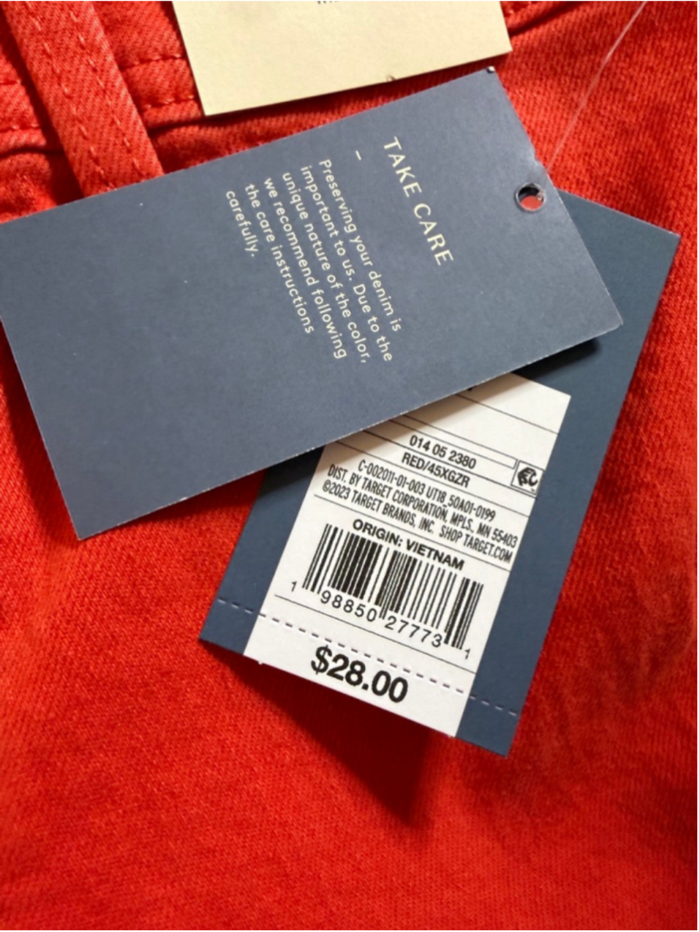 NEW Red Universal Thread Juniors Sailor Wide Leg Pants High Rise 4 - Picture 3 of 4